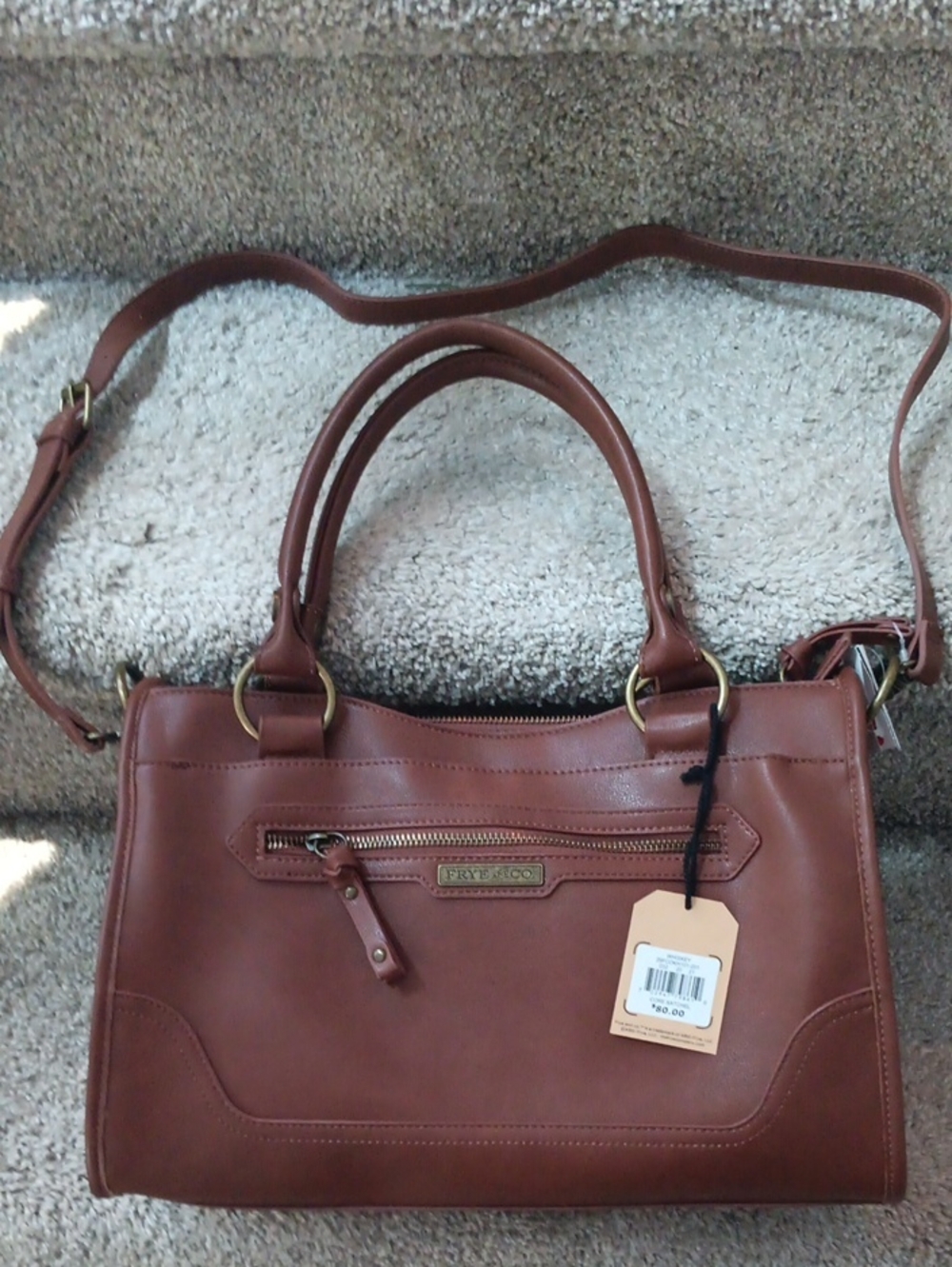 Frye Whiskey Leather Shoulder Satchel